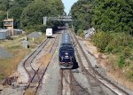 AMTK 100 leads train P080-06 at Boylan Junction